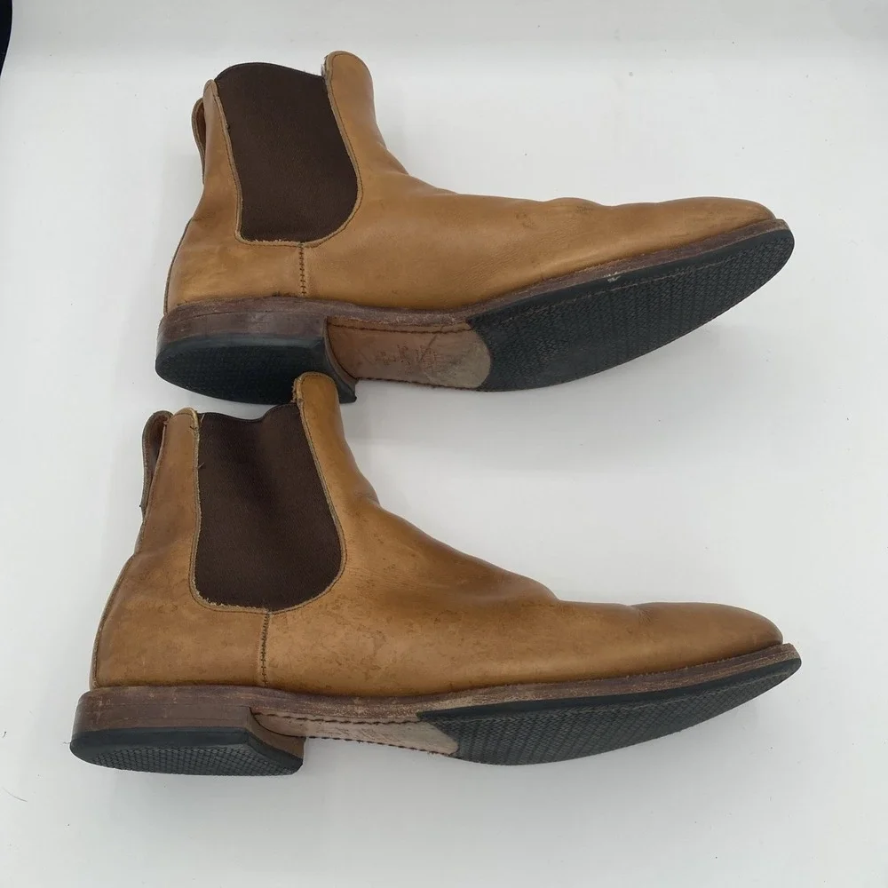 Allen Edmond's Liverpool Mens Leather Chelsea Boot Size 10 Walnut Brown USA Made